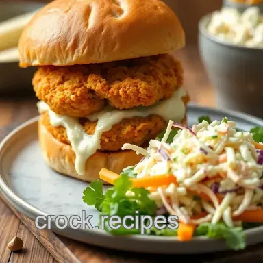 My Family's Favorite Fry Chicken Burger with Creamy Slaw Recipe Recipe Card