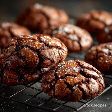 Fudgy Brownie Cookies: Best Crinkle Top Recipe for Deep Rich Chocolate Recipe Card