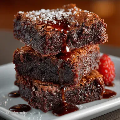 The Crinkly Crown Fudgy Brownies Achieving the Perfect Shiny Crust Recipe Card