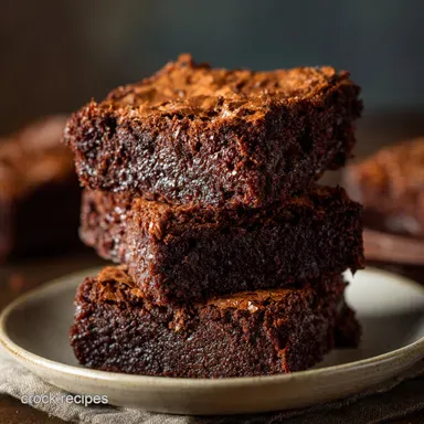 Homemade Brownies Recipe: Achieving the Perfect Fudgy Crinkle Top Recipe Card