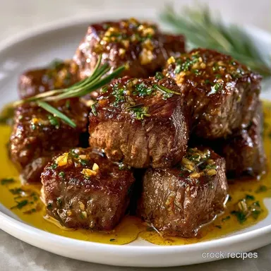 Slow-Cooked Garlic Butter Steak Bites Recipe Card