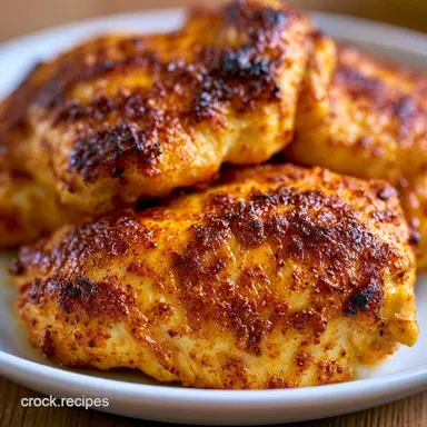 Garlic Chicken Thighs: Crispy Baked Recipe Card