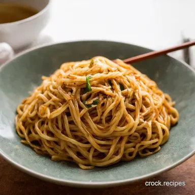 TakeoutStyle Garlic Noodles Ready in 25 Minutes Recipe Card