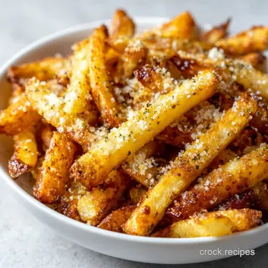 Crispy Garlic Parmesan Baked Steak Fries