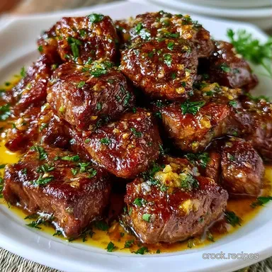 Garlic Parmesan Steak Bites for 6 Recipe Card