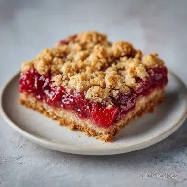 Strawberry Rhubarb Bars for 16 Servings