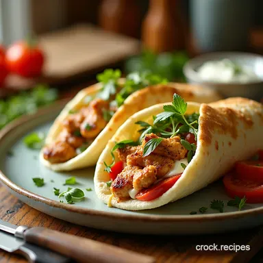 Easy Greek Chicken Gyros with Cucumber Tzatziki Santorini at Home Recipe Card