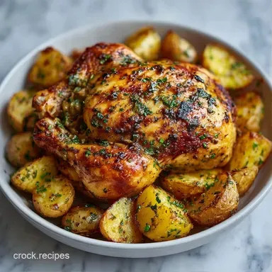 Greek Sheet Pan Chicken with Potatoes Recipe Card