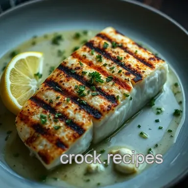 Grilled Lingcod Collar with Garlic Herb Butter: A Coastal Delight Recipe Card