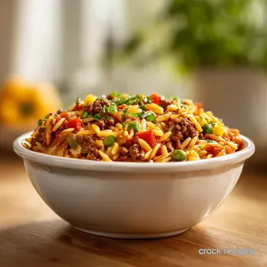 Ground Beef Orzo with Feta: Ready in 30 Minutes Recipe Card