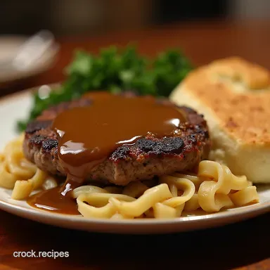 The Best Homemade Hamburger Steak and Gravy Recipe Recipe Card