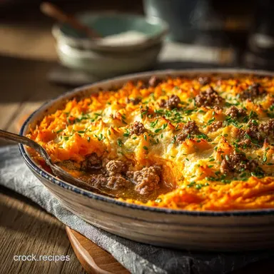 Healthy Shepherds Pie Recipe: Lean Lamb Filling with Sweet Potato Mash Recipe Card