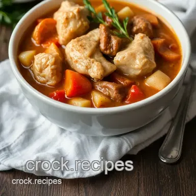 Cozy Up with My Grandmother's Simmered Chicken Stew with Root Vegetables Recipe Card