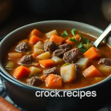 Hearty Vegetable Beef Soup Crock Pot Recipe – Cozy Slow Cooker Classic