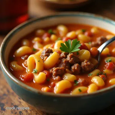 The Best Hamburger Macaroni Soup Recipe Ultimate Comfort Bowl Recipe Card