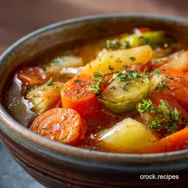 Homemade Vegetable Soup: Hearty, Healthy, and Built from Scratch Recipe Card