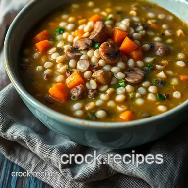 Hearty Mushroom Barley Soup Recipe: Comfort in a Bowl Recipe Card