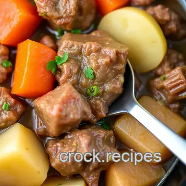 Hearty Slow Cooker Beef Stew Recipe Recipe Card