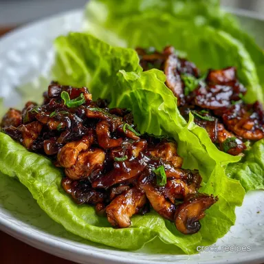 Lettuce Wraps: Sticky Hoisin Chicken Recipe in 30 Mins Recipe Card