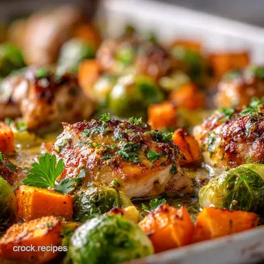 Sheet Pan Honey Dijon Chicken for 4 Servings Recipe Card