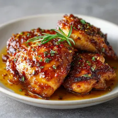 Honey Garlic Chicken Thighs for 4 Recipe Card