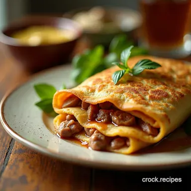 Hungarian Hortob&aacute;gyi Pancakes BeefFilled Crepe Delight Recipe Card