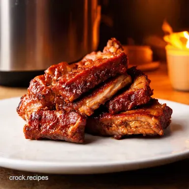 Instant Pot BBQ Spare Ribs FallOffTheBone Easy Recipe Card