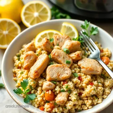 Healthy Instant Pot Lemon Herb Chicken Quinoa Bowl Recipe Card