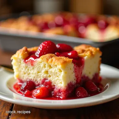 Strawberry Cheesecake Dump Cake Easy A Slice of Heaven Recipe Card