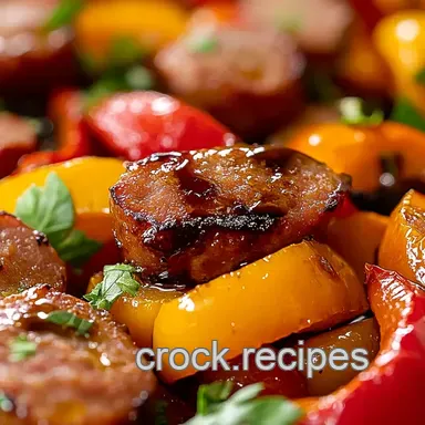 Italian Sausage & Peppers: Balsamic Glazed Delight! Recipe Card