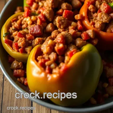 My Family's Favourite Italian Sausage Recipes Without Pasta: Stuffed Peppers Delight Recipe Card