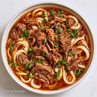 Japanese Beef Udon Slow Cooker for 4 Recipe Card