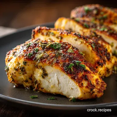UltraJuicy Air Fryer Chicken Breast Quick Weeknight Dinner Hack Recipe Card