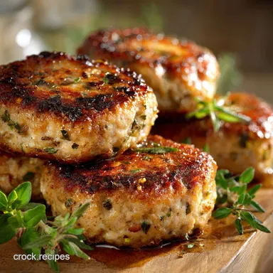 Turkey Patties: Chefs Juicy Golden Herb Recipe Recipe Card