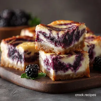 Keto Blackberry Cheesecake Bars: Decadent Swirl, Easy Low Carb Dessert Recipe Card