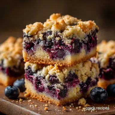 Keto Blueberry Jamboree LowCarb Crumble Bars 5g Net Carbs Recipe Card