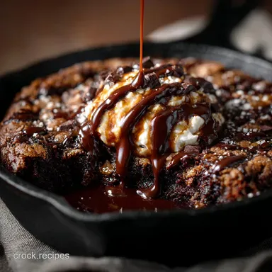 Keto Chocolate Skillet Cookie: Easy, Gooey Low Carb Skillet Dessert Recipe Card