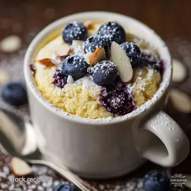 Keto Lemon Blueberry Mug Cake: The 5-Minute Zesty Single Serving Fix Recipe Card
