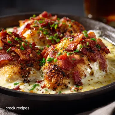 Keto Monterey Chicken: Easy Low Carb Dinner Smothered in Bacon Cheese Recipe Card
