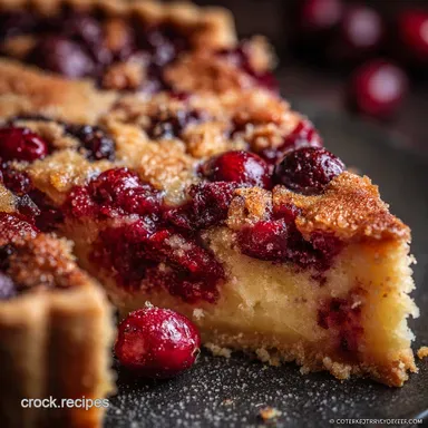 Keto Nantucket Cranberry Pie Buttery Low-Carb Holiday Dessert Recipe Card