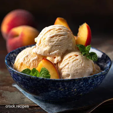 Keto Peach Ice Cream: Ultra-Creamy, Scoopable Low Carb Recipe Recipe Card