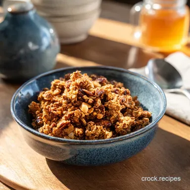 Keto Peanut Butter Granola Easy Crunchy Low Carb Meal Prep Recipe Card