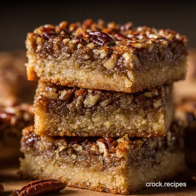 Keto Pecan Pie Bars: Easy Low Carb Recipe for Gooey Holiday Dessert Recipe Card