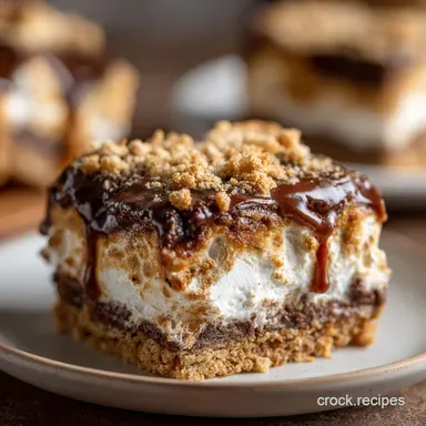 Keto Smores Bars: Gooey, Low Carb Dessert with Sugar-Free Fluff Recipe Card