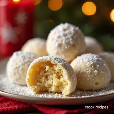 Keto Sweetened Condensed Milk Snowball Cookies Christmas Magic Recipe Card