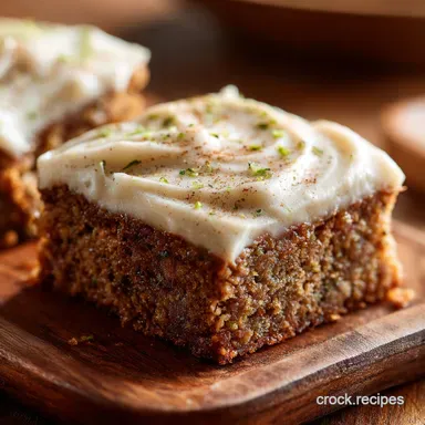 Keto Zucchini Bars Moist Cinnamon Dessert with Cream Cheese Frosting Recipe Card