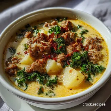 Keto Zuppa Toscana: Rich Creamy Low Carb Soup Recipe Card