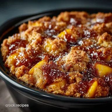 FussFree Crock Pot Peach Cobbler The Lazy Sunday Dessert