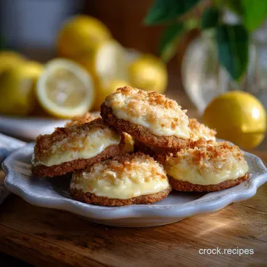 Lemon Coconut Cheesecake Cookies: Soft Zesty Bites Recipe Card