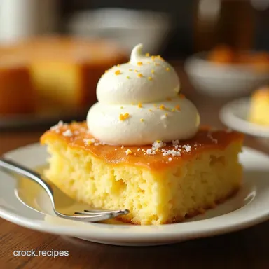 Lemon Dream Dump Cake Easy Cream Cheese Delight Recipe Card
